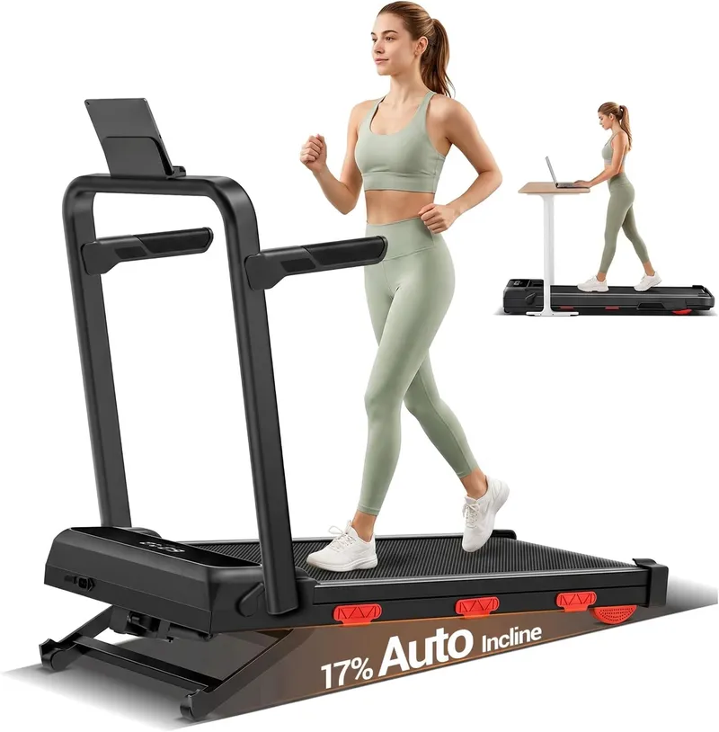 LONTEK 17% Walking Pad with Auto Incline